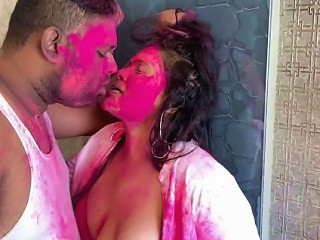 Holi Fuck With Big Indian Tits Anal